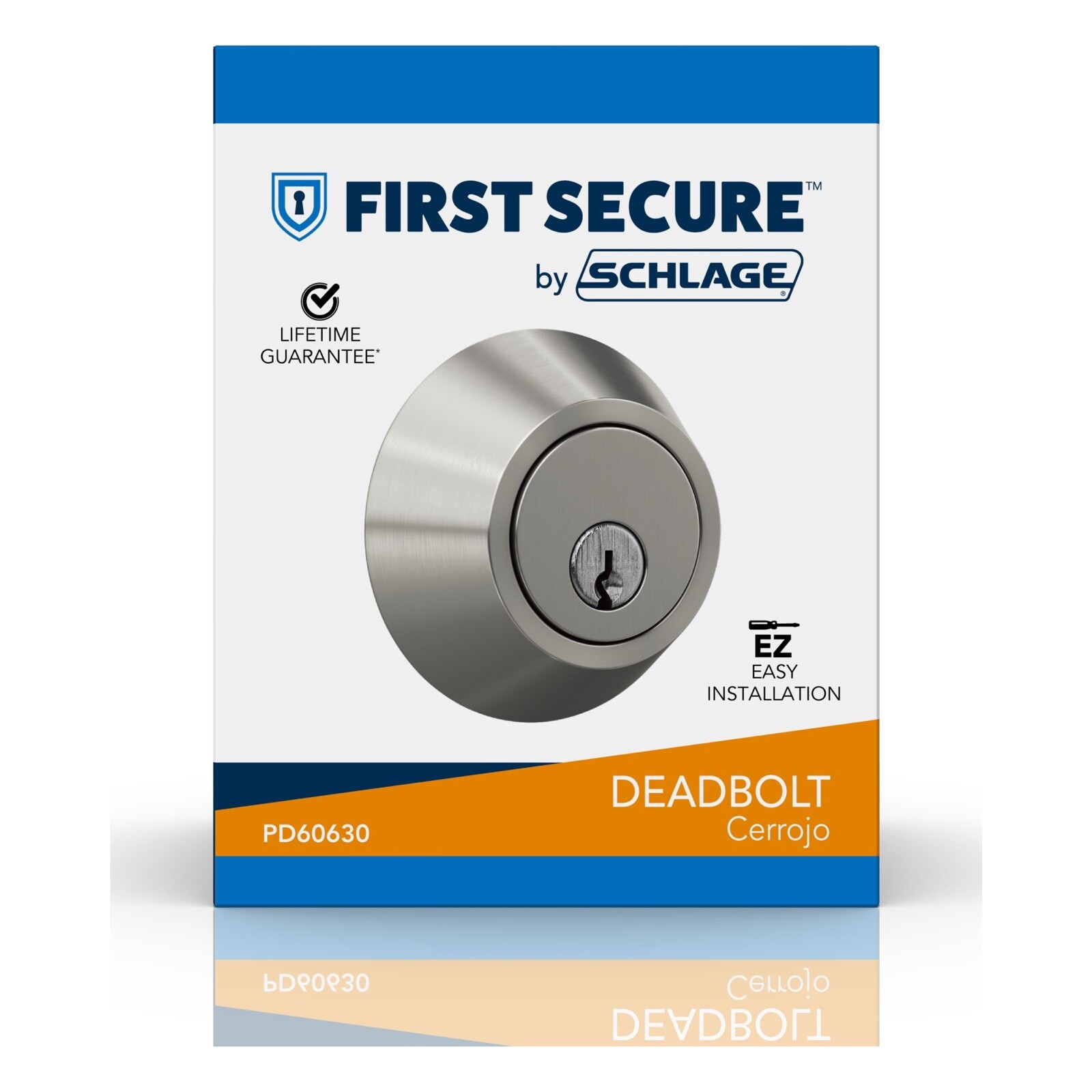 Schlage - First Secure Single Cylinder Deadbolt PD/JD60