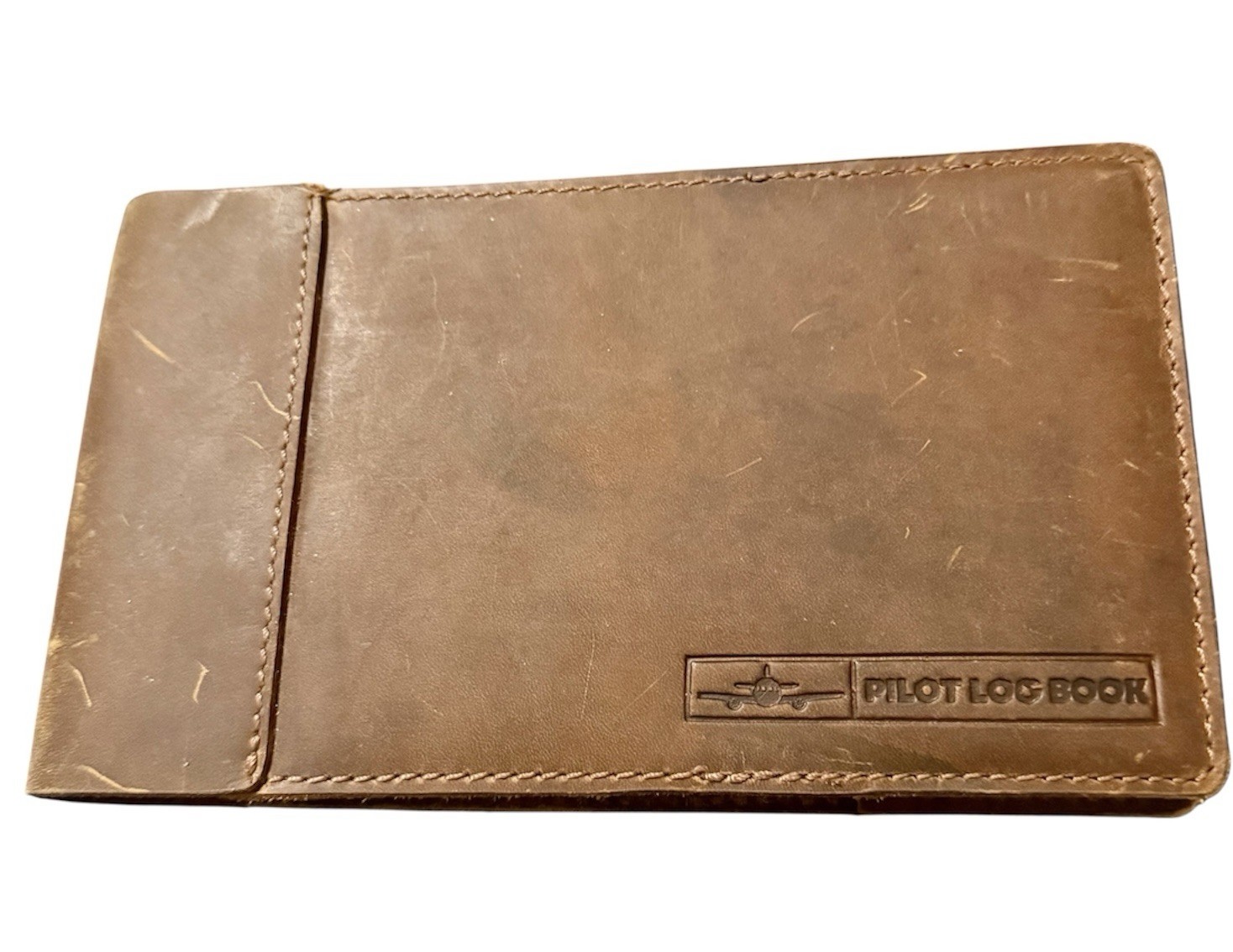 TLSP30 Aviatior Pilot Log Book Leather w/ Refillable Pages FAA-Compliant