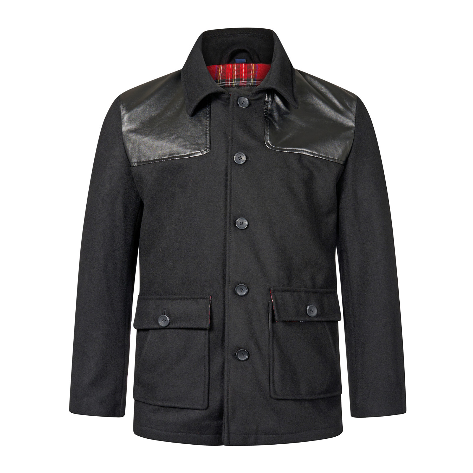 Donkey Jacket Mens Vintage Skinhead Punk MOD Outdoor Work Winter Warm Wool Coat