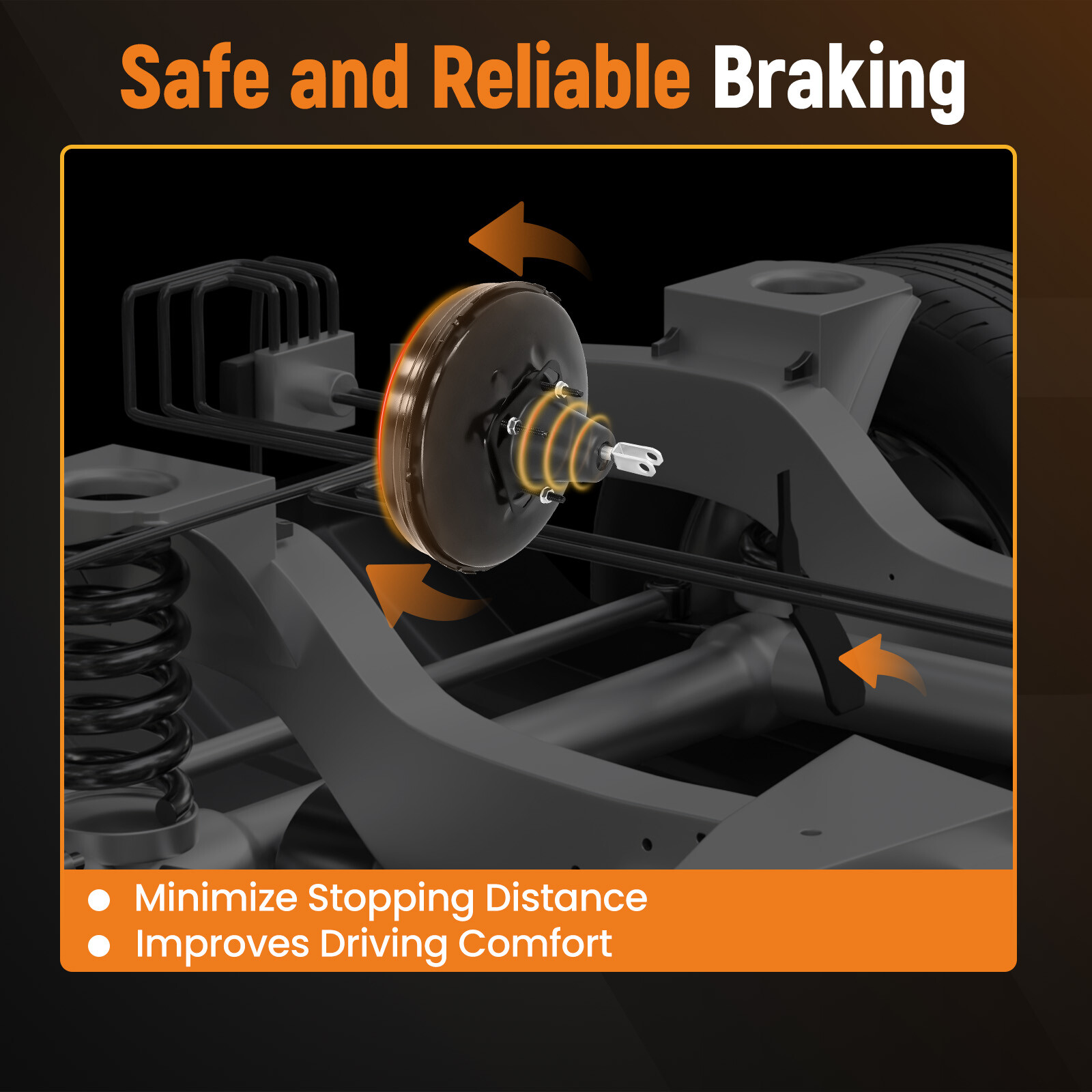 Power Brake Booster Vacuum For Ford Edge 2011-2014 54-72020 5472020