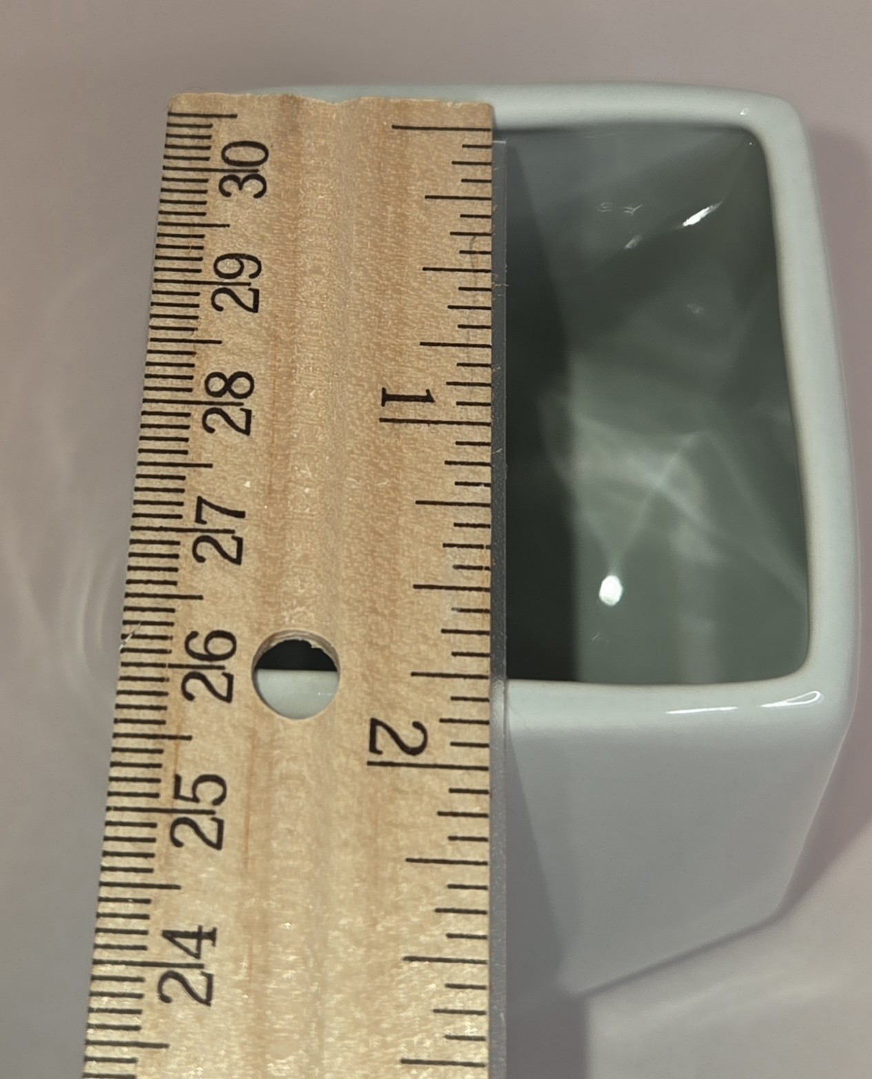 West Elm Faceted Vase Planter Small Water Street Ceramic Pale Blue