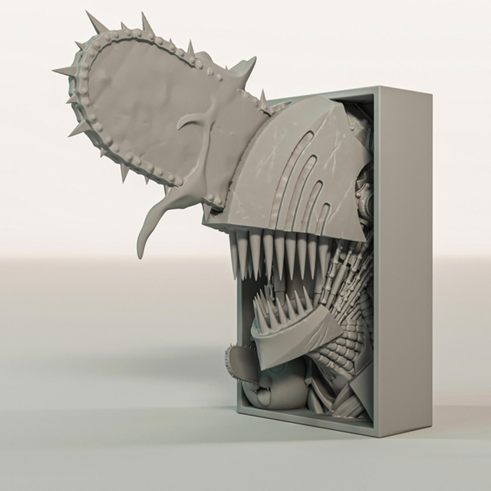 Chainsaw Man Denji Manga Nook - 3D Printed Chainsaw Devil Shelf Insert