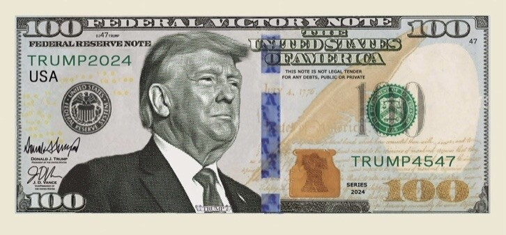✅ Pack of 10 Donald Trump 100 Presidential Collectible Novelty Dollar Bills ✅