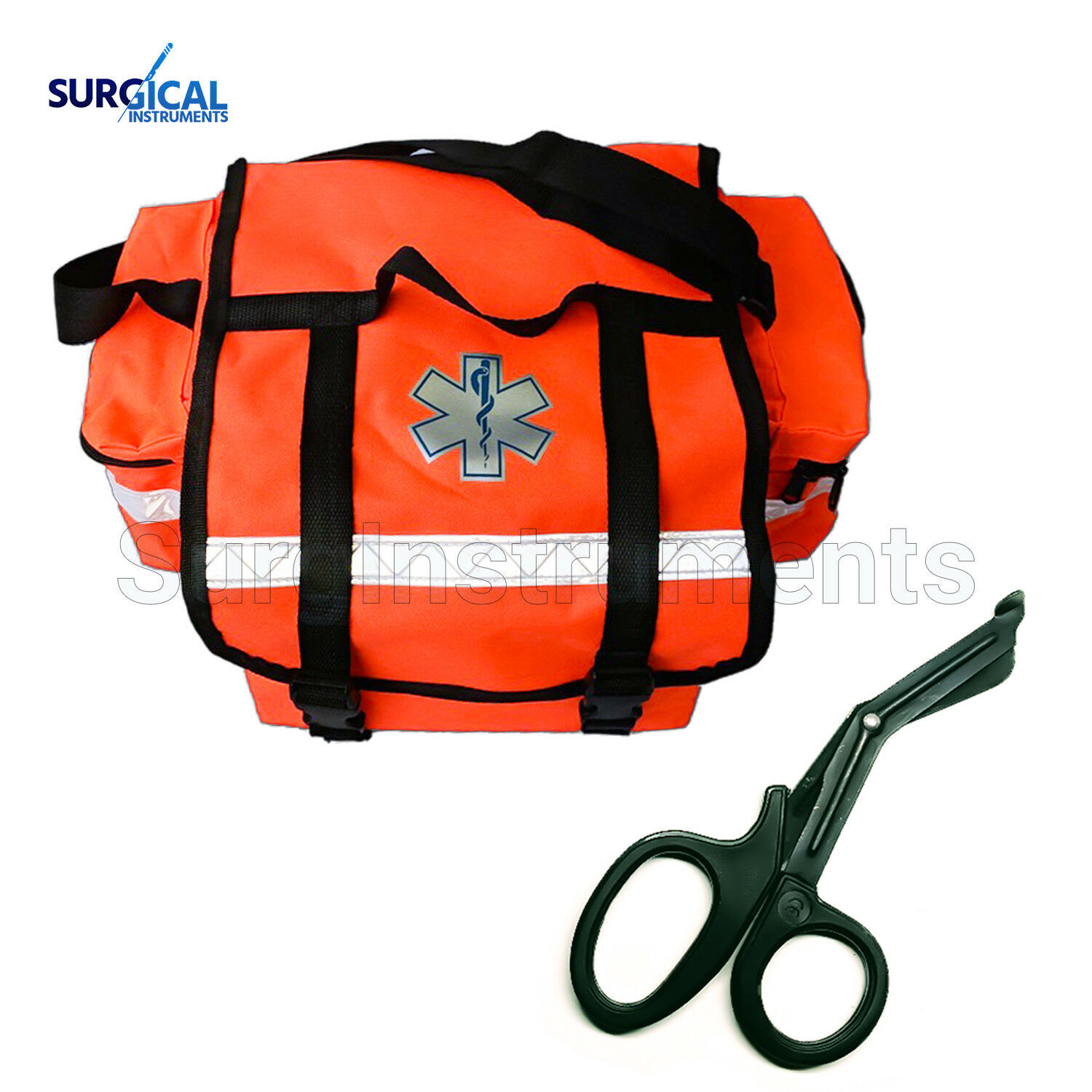 First Aid Responder EMS Emergency Medical Trauma Bag + Free EMT Shear Hi-Quality