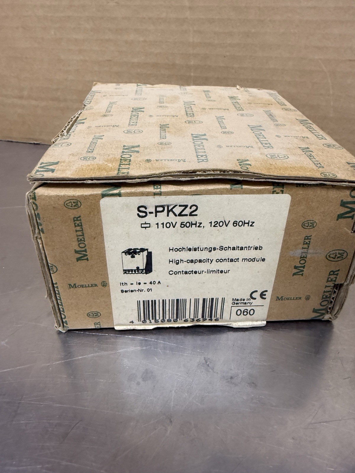 Moeller S-PKZ2 High Capacity Contact Module Contactor New In Box Made In Germany