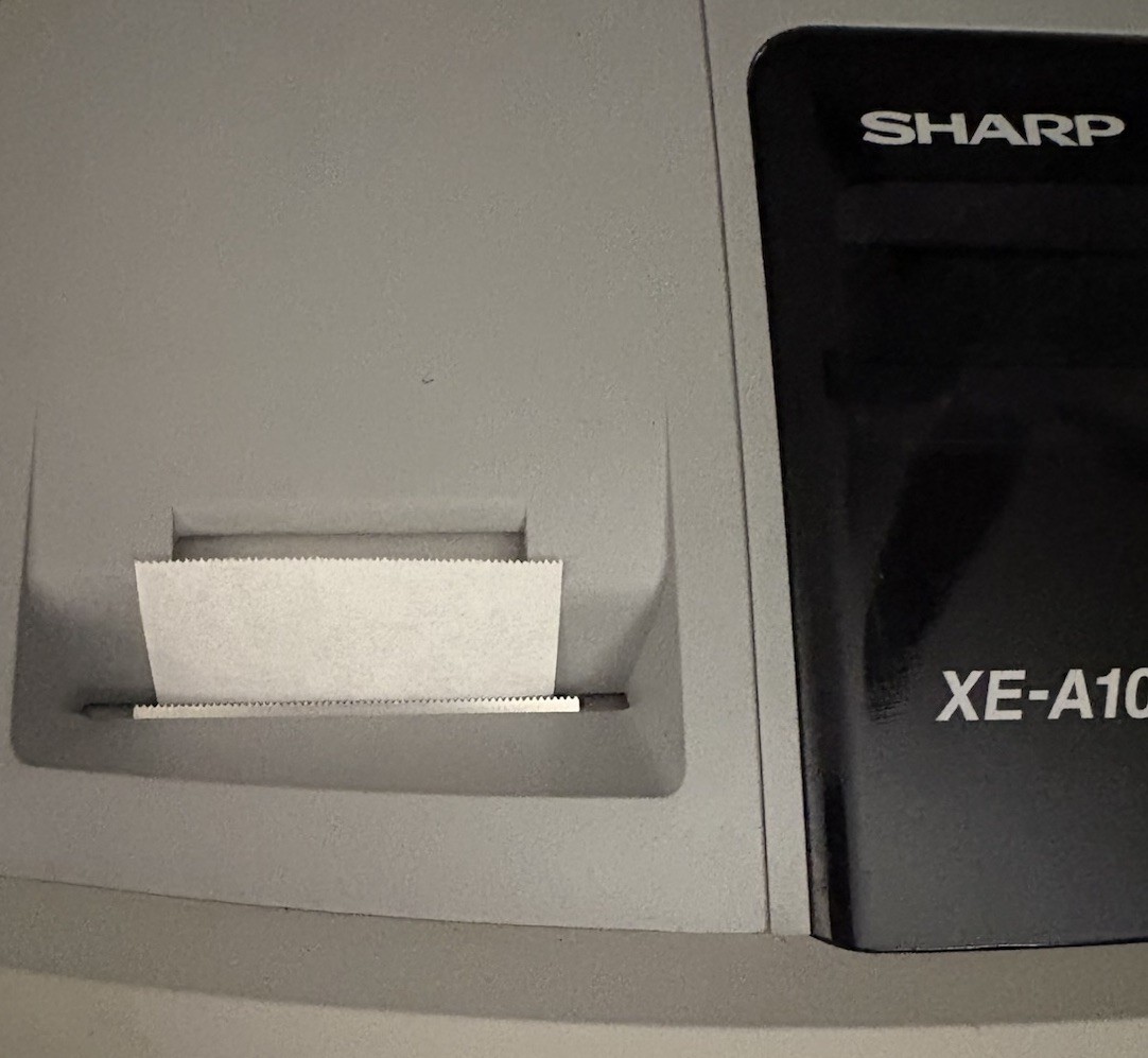 SHARP XE-A102 ELECTRONIC CASH REGISTER *WORKS* with Keys, Paper Roll,NICE👀