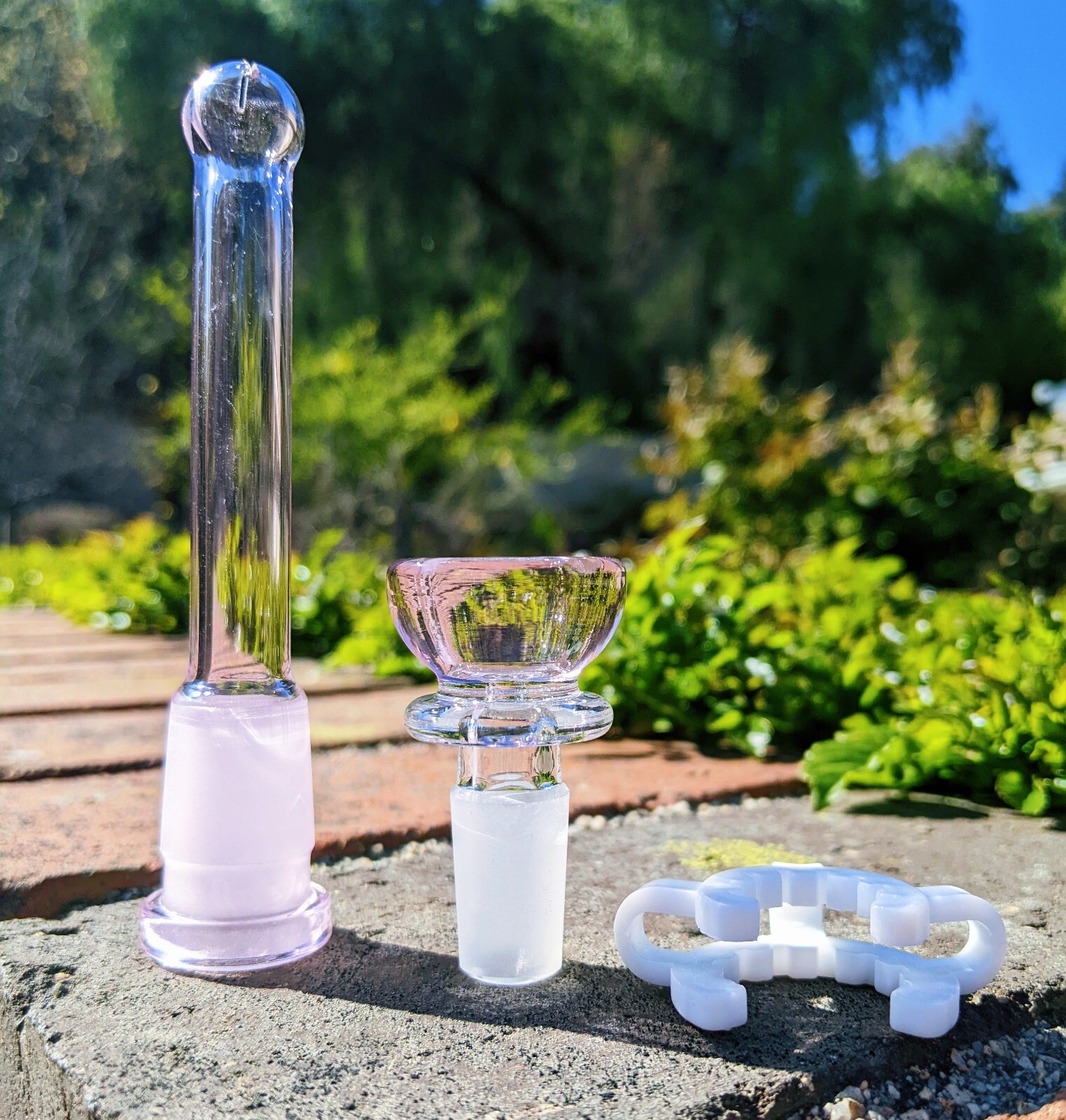 10 Inch Pink Hello Kitty Glass Bong Quality Tobacco Smoking Water Pipe Hookah
