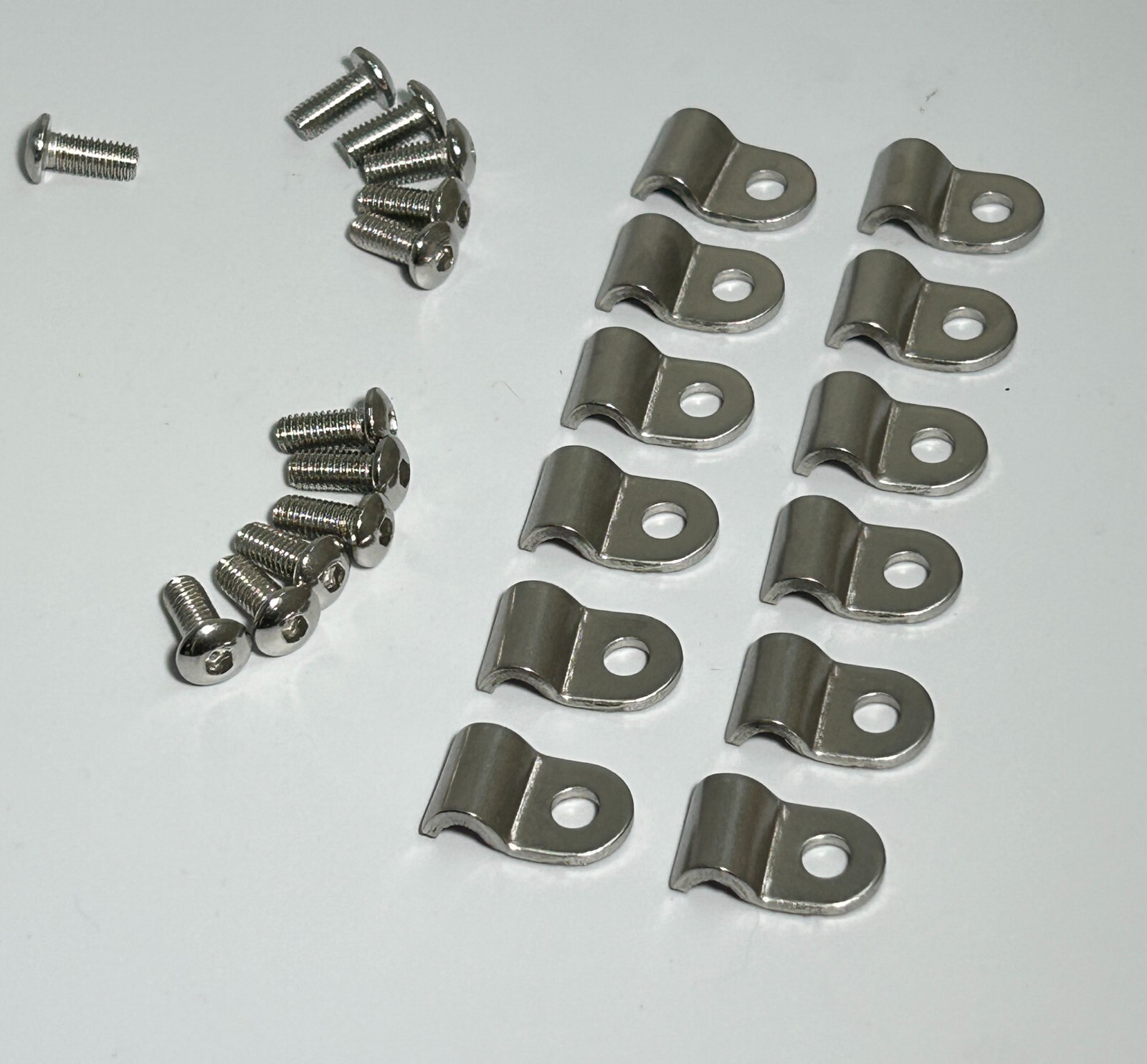 3/16" Stainless Steel Brake Line Clamp set 24pc Street Rod Custom Universal