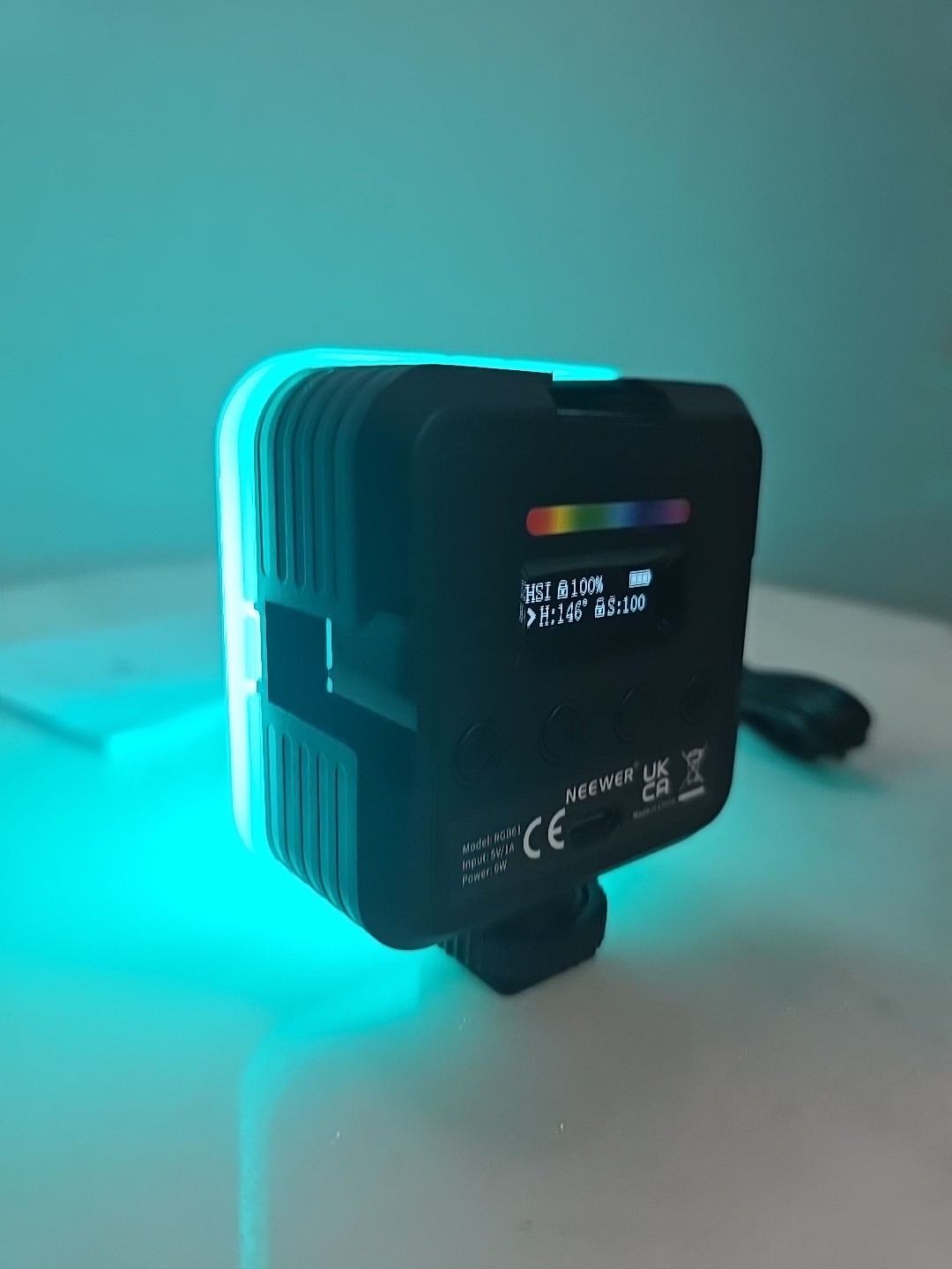 NEEWER Magnetic RGB Camera Light, 360° Full Color RGB61 Small LED Panel BRIGHT!