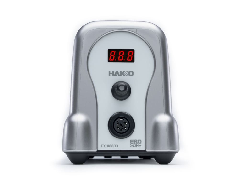 Hakko FX888DX-010SV - Digital Soldering Station with Rotary Encoder (Silver