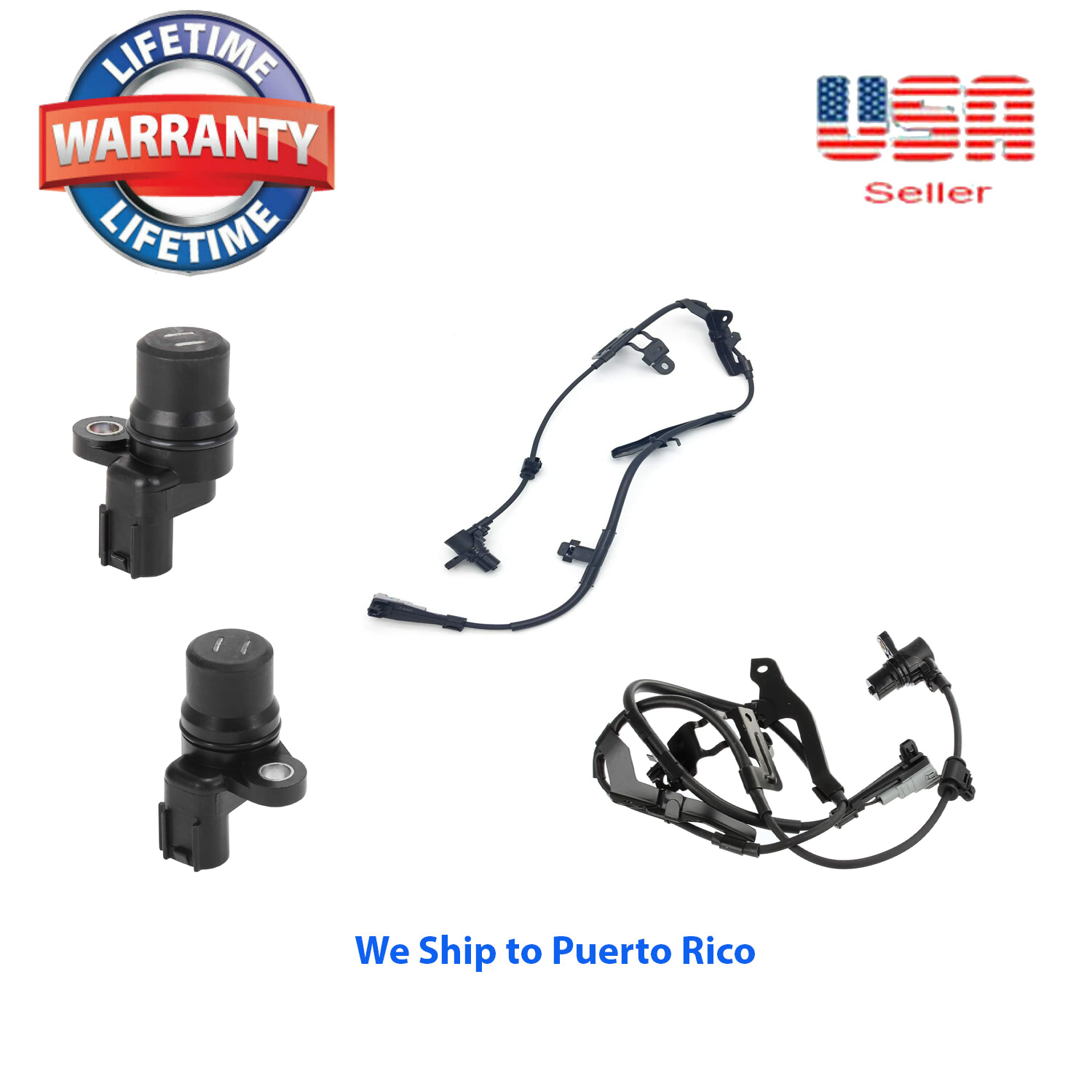 4 ABS Wheel Speed Sensor Front Rear Left & Right Fit: TOYOTA Tundra 2000-2006