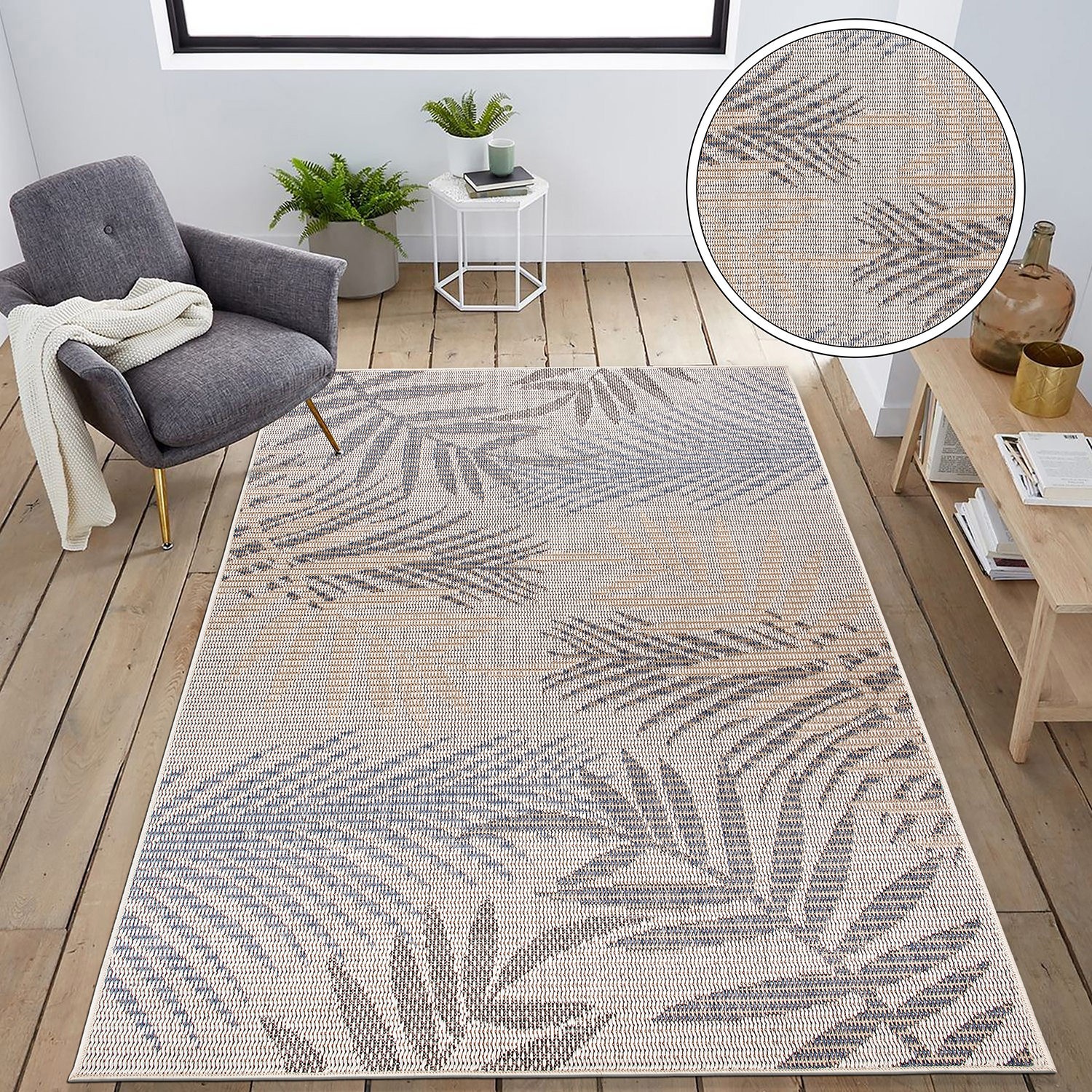 Rugshop Outdoor Carpet Rug Bahama Palm Frond Indoor Outdoor Rugs Exterior Carpet