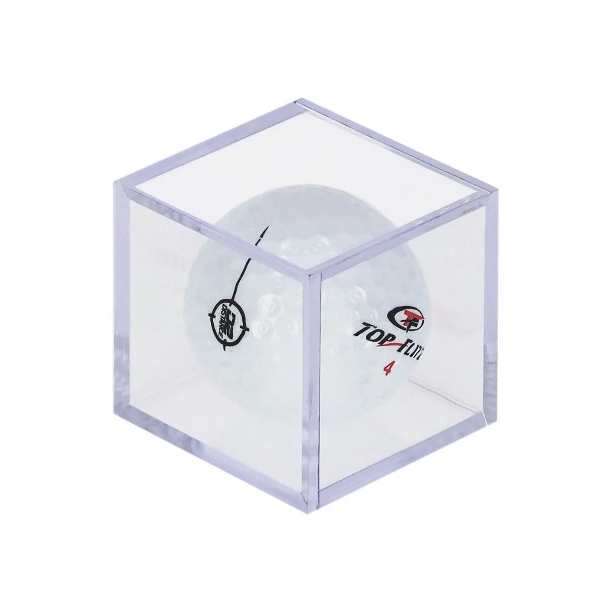 Golf Ball Display Plastic Clear Case Cube Square Stackable Holder Autograph BCW