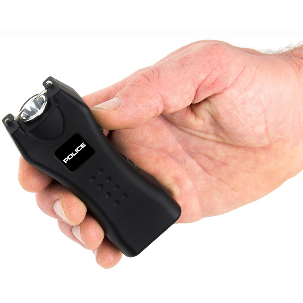 POLICE Stun Gun Burn Pepper Spray Combo Self Defense 618 Black