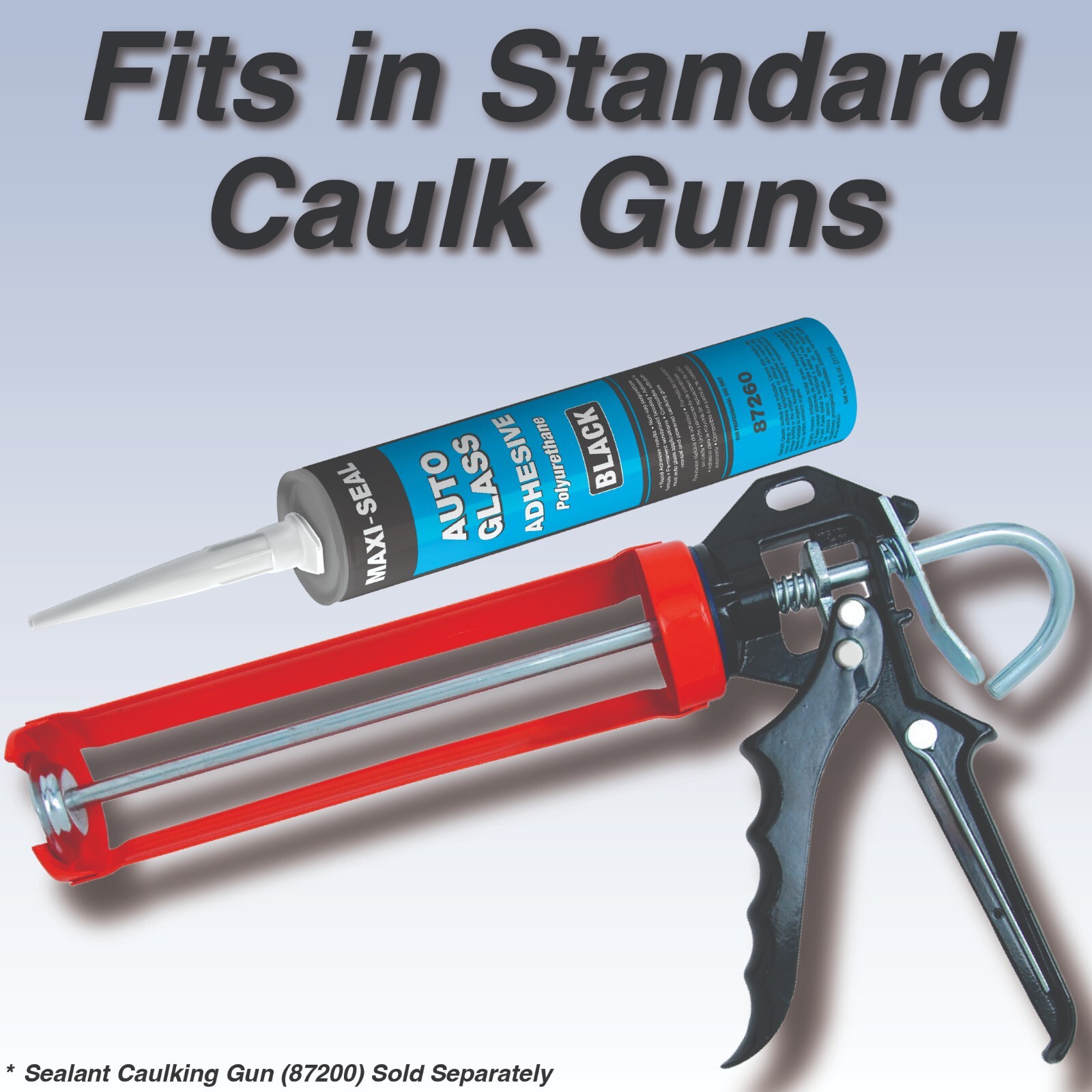 Maxi-Seal Black Polyurethane Windshield Adhesive - White, 10.5oz Tube