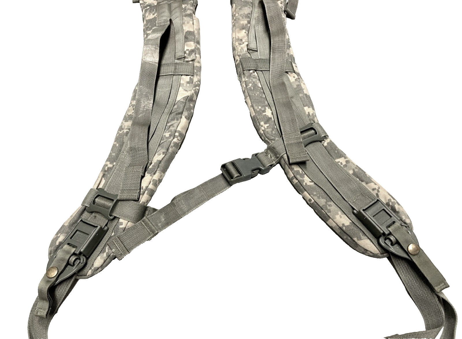 US MILITARY MOLLE II ENHANCED FRAME SHOULDER STRAPS w QR ACU for LARGE RUCKSACK