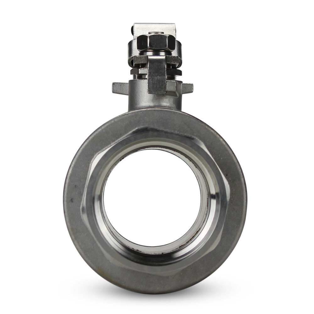 3" 2-Piece Full Port Ball Valve, Stainless Steel, NPT Threaded SS, 1000 WOG