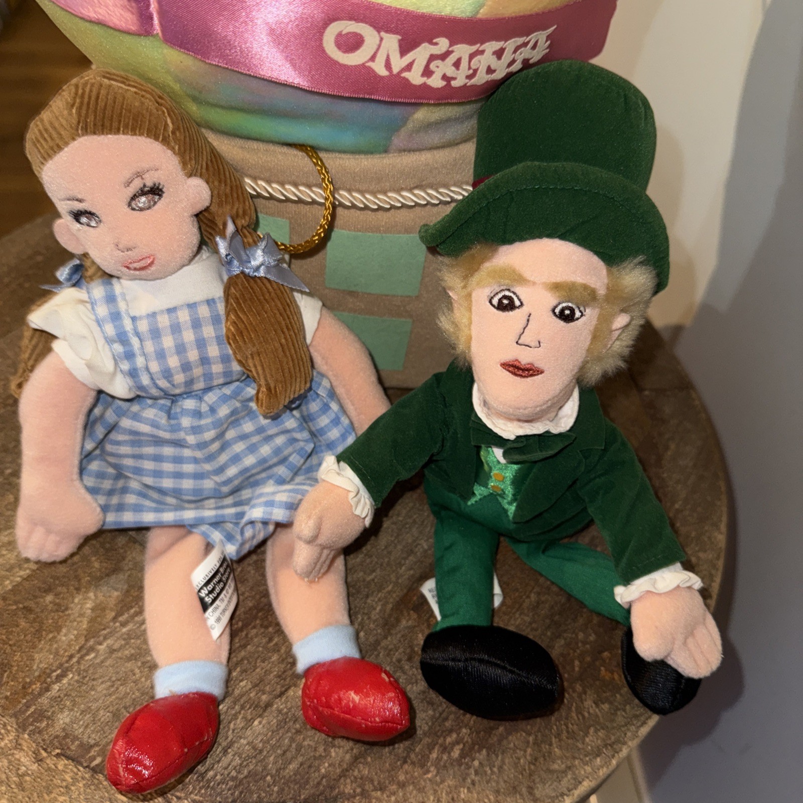 Vtg Wizard of Oz Plush Hanging Hot Air Balloon State Fair Warner Bros Wizard