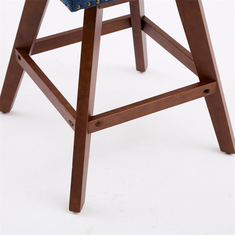 Set 2 Counter Height Swivel Barstools,26'' H Seat Height Upholstered Bar Stools