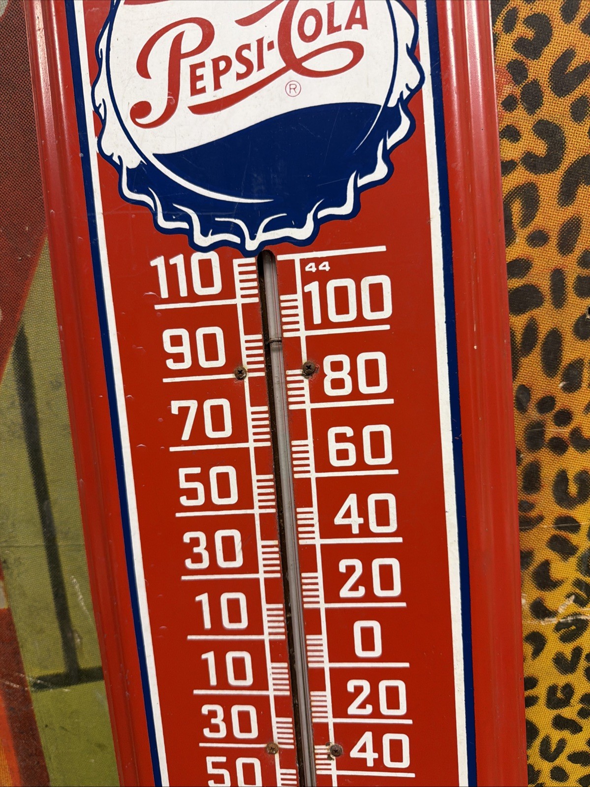 VINTAGE PEPSI COLA THERMOMETER SIGN COCA COLA 7UP PEPSI ORANGE CRUSH DR PEPPER