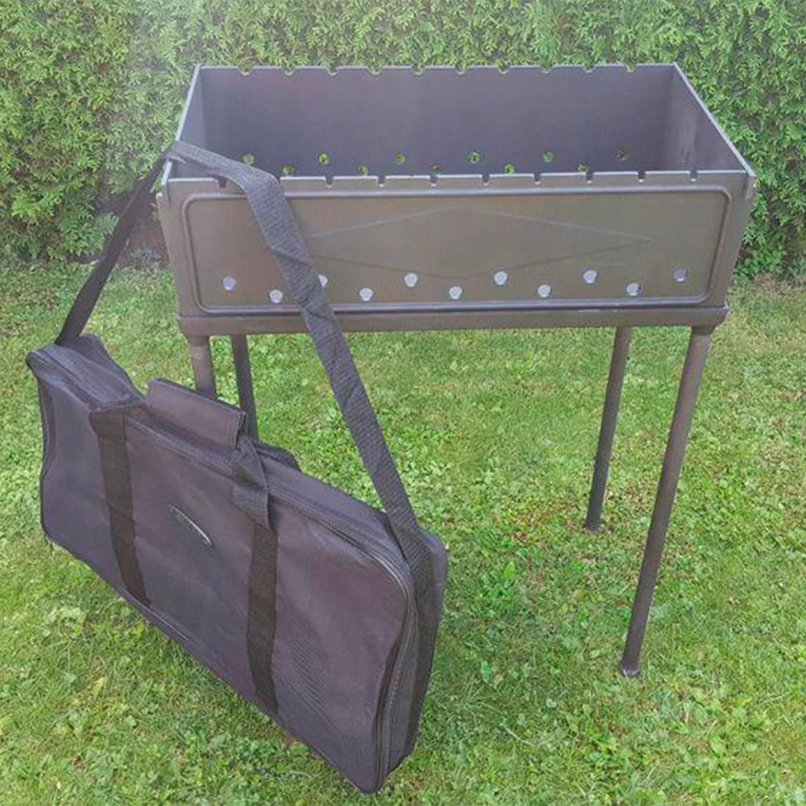 Mangal Grill Kebab Russian Shashlyk BBQ Cast Iron Brazier Barbeque