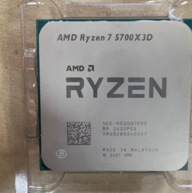 AMD Ryzen 7 5700X3D Desktop AM4 CPU Processor 3.0GHz 8 Core 16 Thrs R7 5700X
