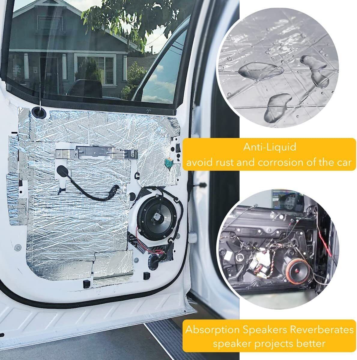 36sqft Sound Deadener Car Insulation Automotive Heat Shield Self-adhesive Mat