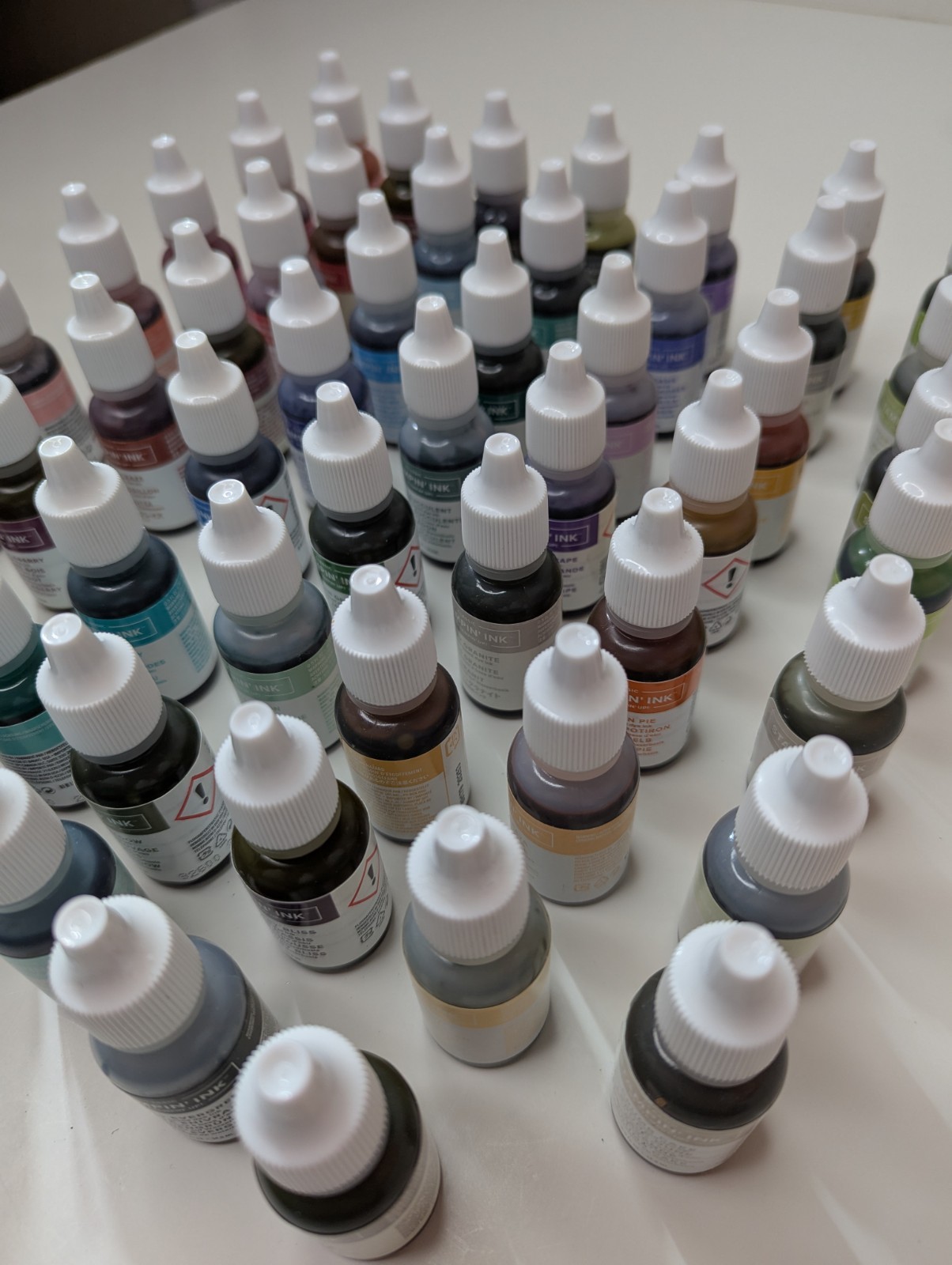 55 Bottles Stampin Up Ink Refill Lot Colors (Retired & Current) EUC