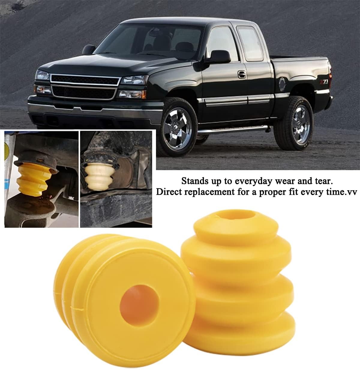 Front Bump Stops Lower Control Arm Jounce Bumpers Fits Silverado Tahoe Pack of 2