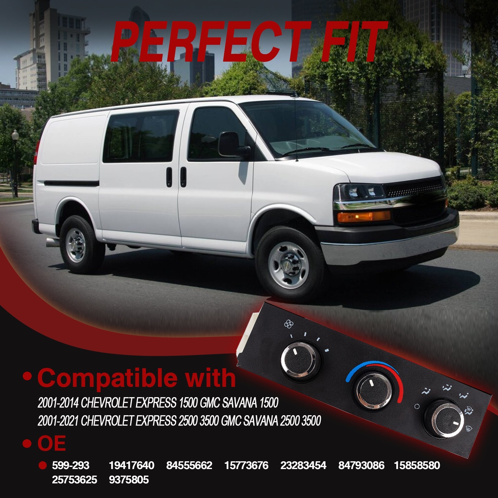 A/C Heater and Air Conditioning Control For Chevy Express Van SaVana 3500 2500
