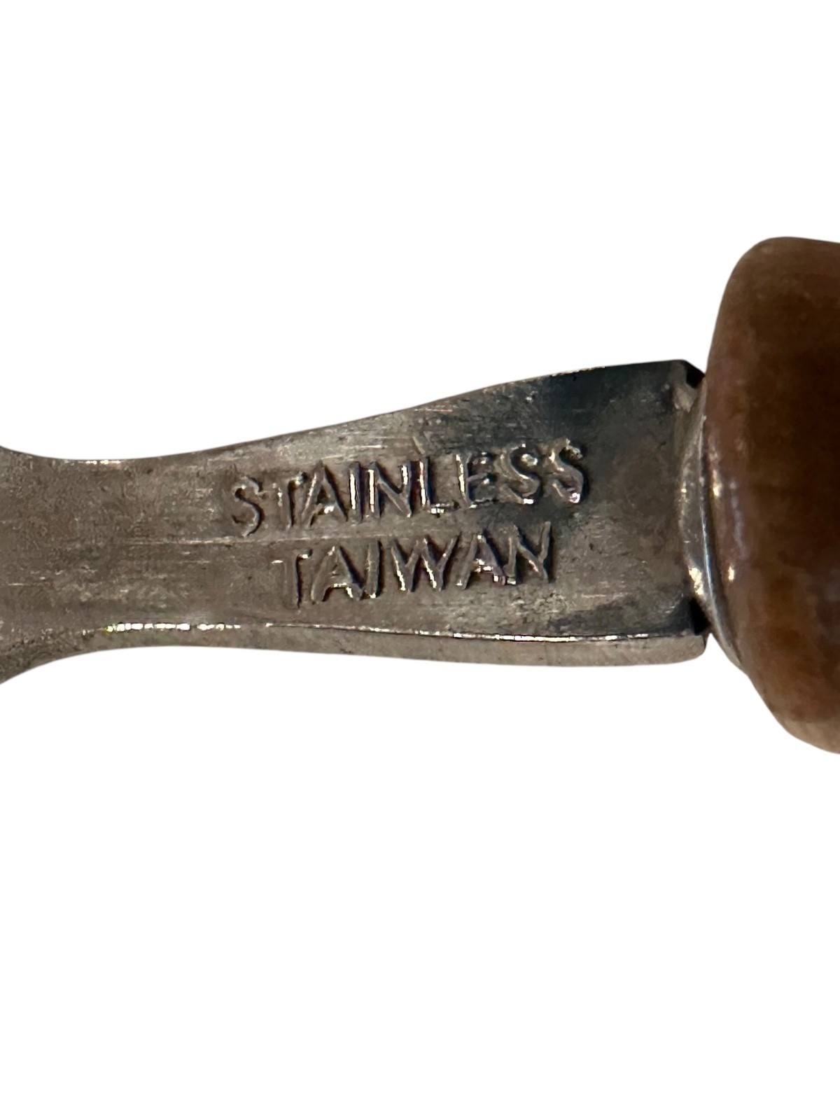 Vintage Mid Century Modern Turned Wood Handle Flatware Taiwan Set 14 pieces