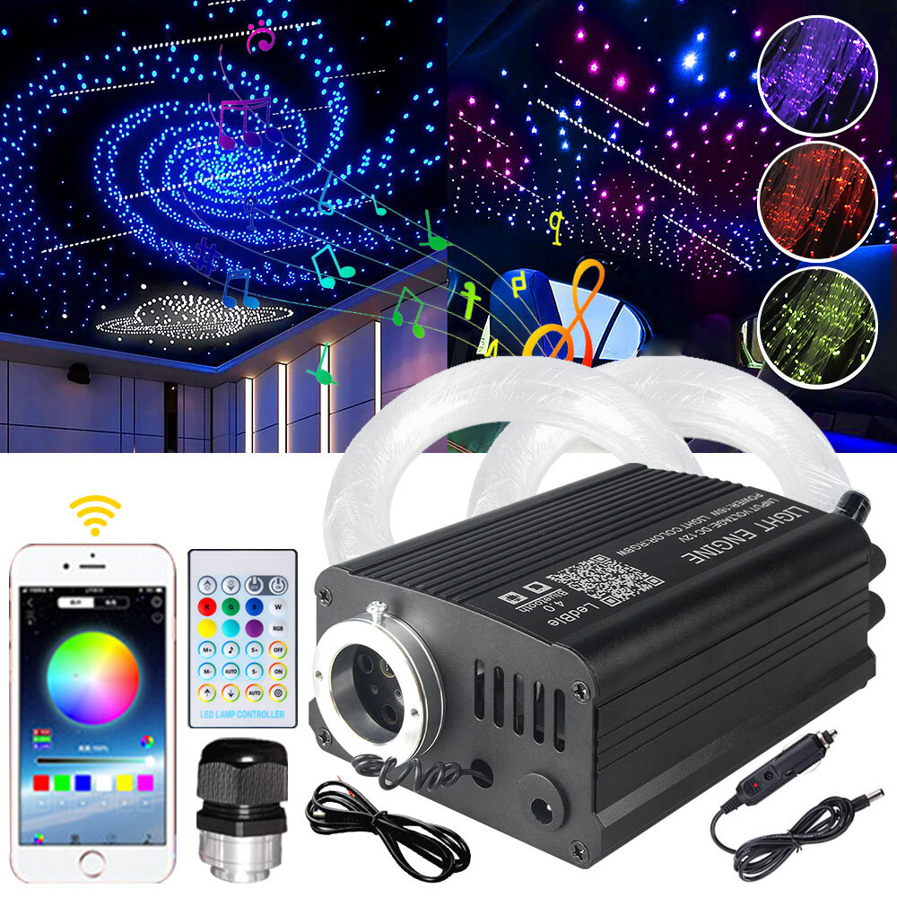 500-1300PC Car Home Headliner Twinkle Meteor Shooting Star Light Fiber Optic Kit