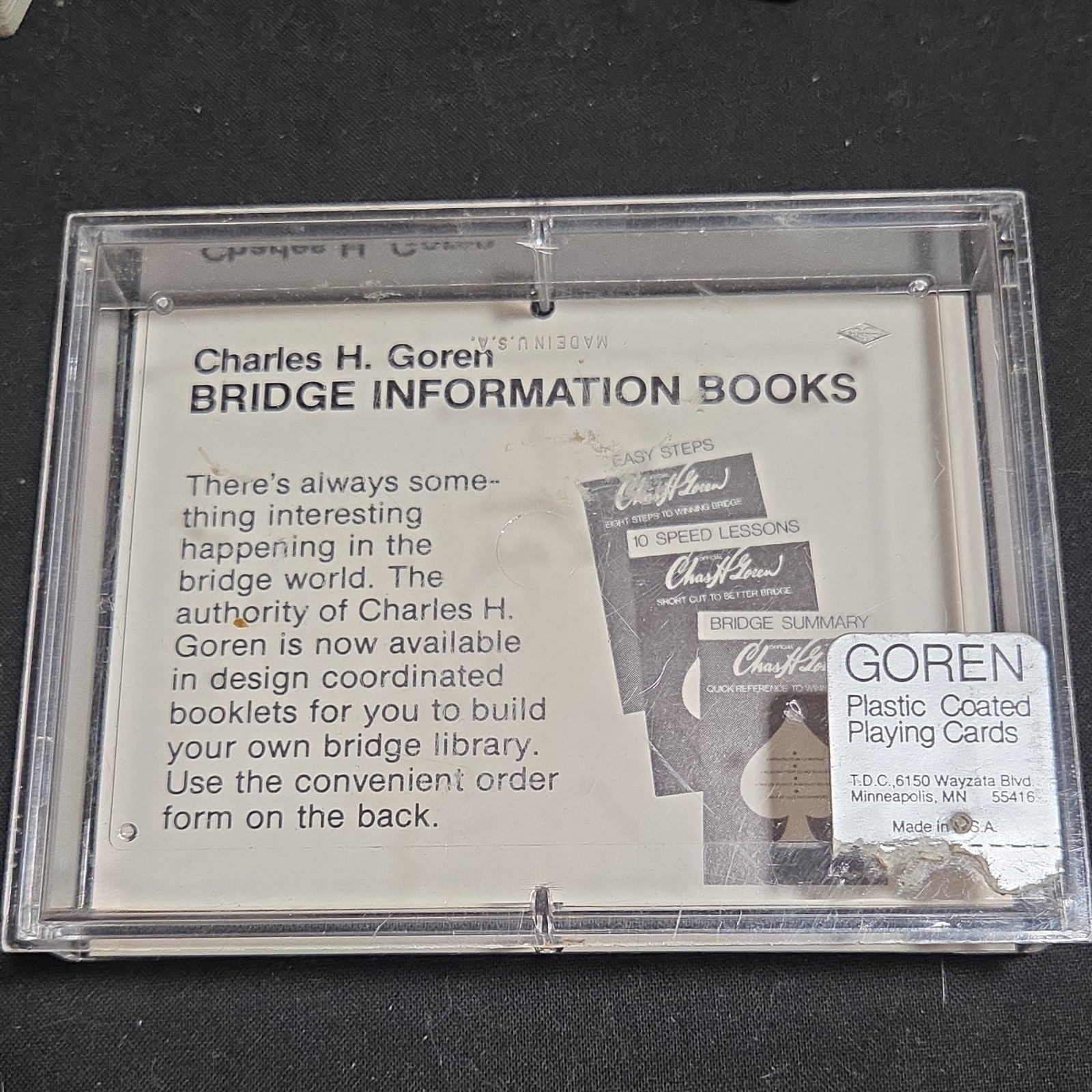 Goren Bridge Playing Cards Plastic Coated Classic Theme Card Deck