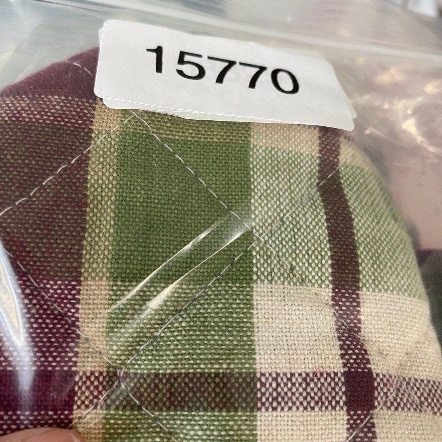 Fall Kitchen Towel Oven Mitt & Pot Holder Set of 4 Green Plaid Pumpkin NWT