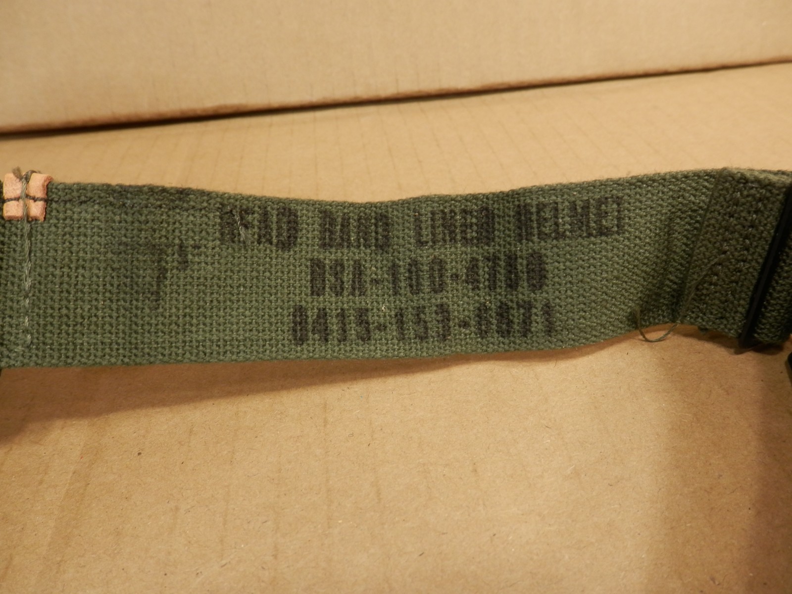 Vtg Early Vietnam Era M1 Helmet Liner Replacement Sweatband U.S. Army Headband