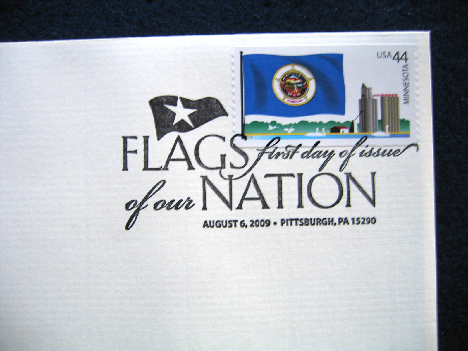 2008 Flags of our Nation Minnesota Replica FDC 22kt Gold Golden Cover Stamp