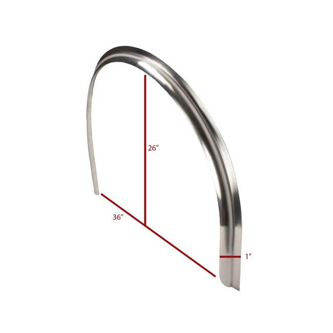36x1 Smooth Aluminum Single Axle Fender Flare - One Fender