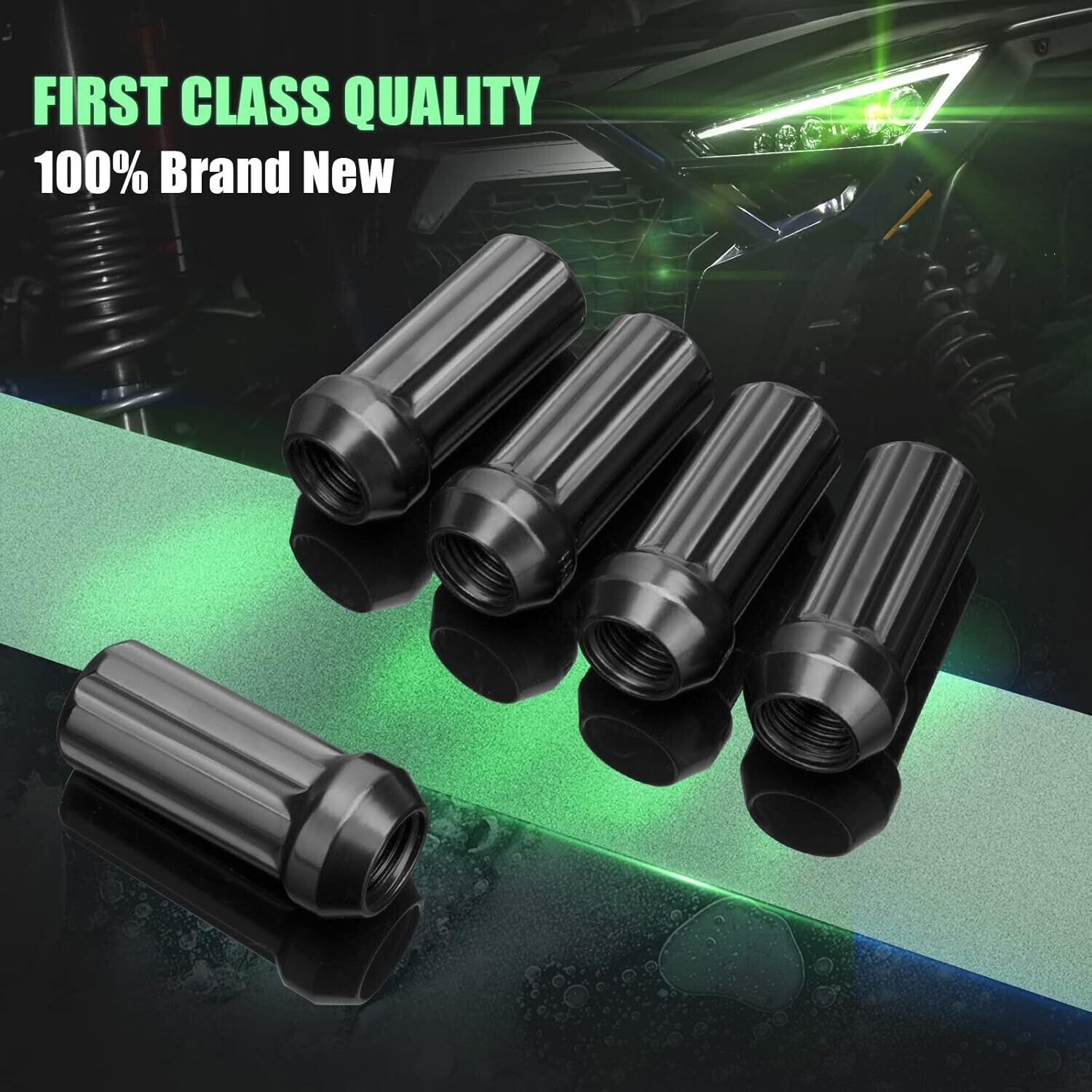 32pcs 9/16 x18 Black Lug Nut for 2002-2010 Ram 1500 1994-2011 Ram 2500 3500 8Lug