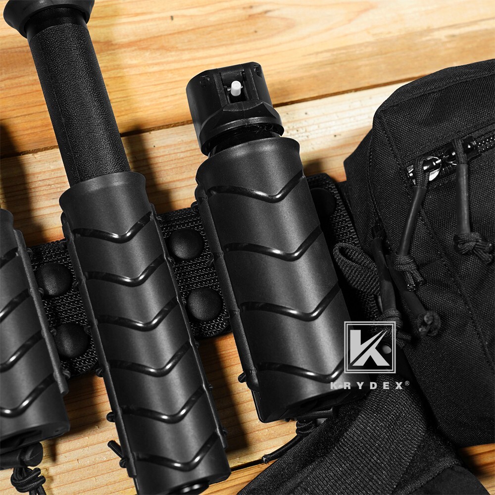 KRYDEX Pepper Spray Holder 360 Rotatable OC/Mace Pepper Holster Carrier for Belt