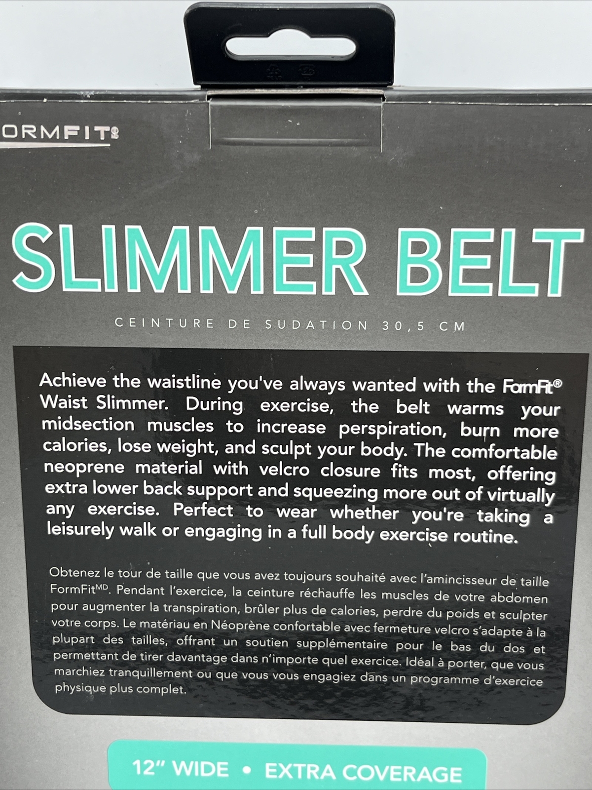 2 PACK FORMFIT 12" Slimmer Band Waist Trainer Tummy Shaper SMSB-1007-BK BLACK 40