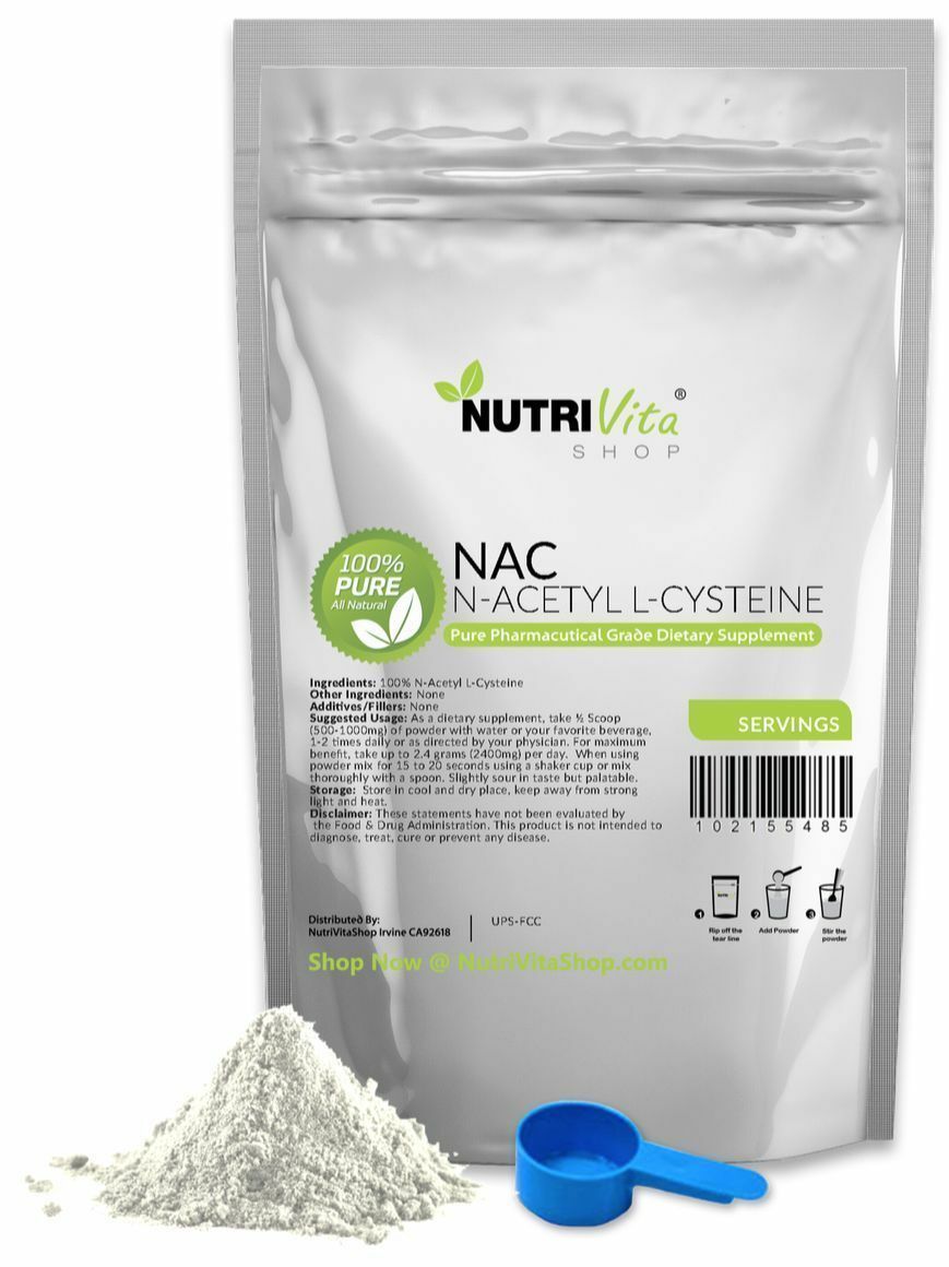 NVS 100% PURE N-Acetyl L-Cysteine Powder NAC KOSHER PHARMACEUTICAL USP NONGMO