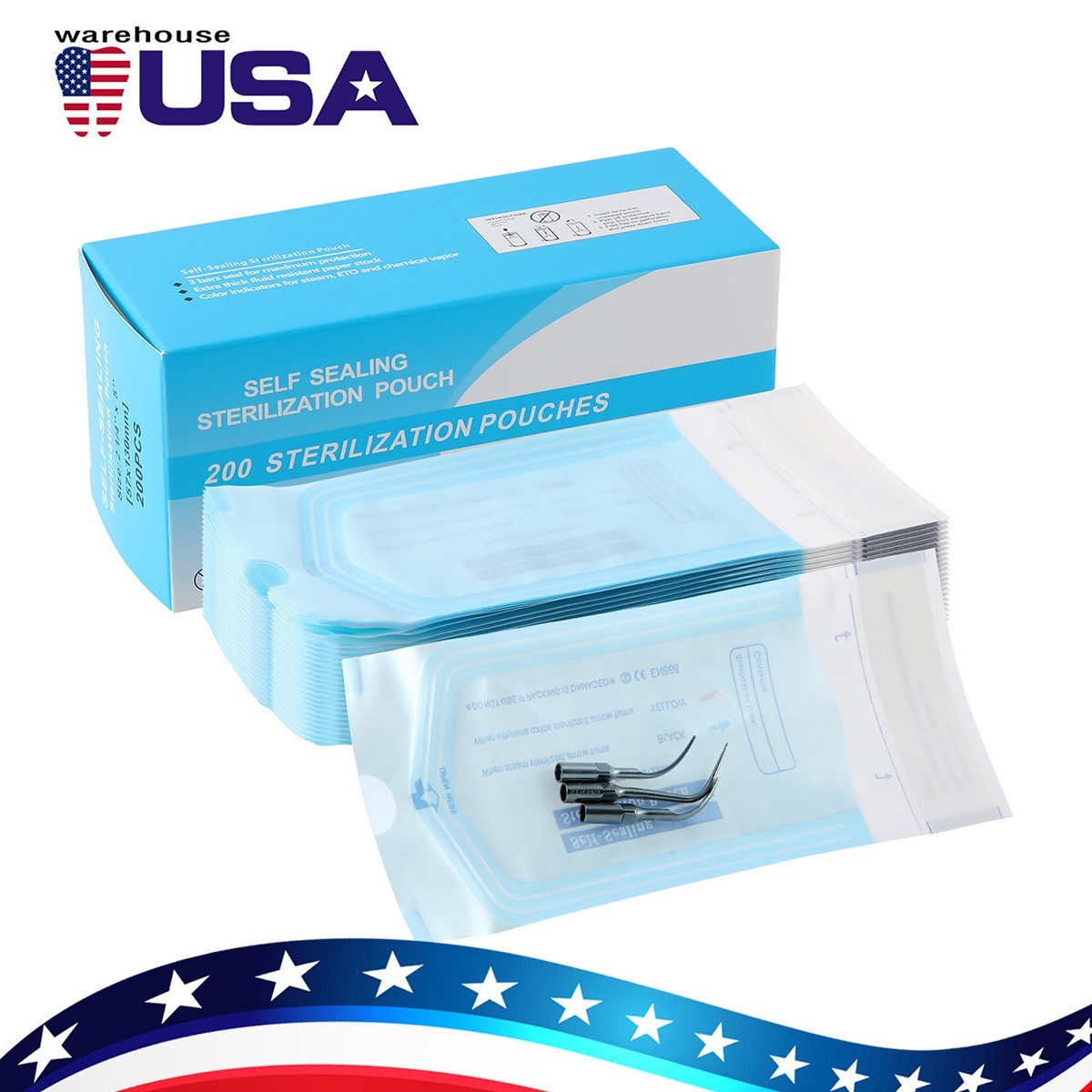 Self Sterilization Pouches Autoclave, Medical Sterilizer Bags Dental Tattoo Nail