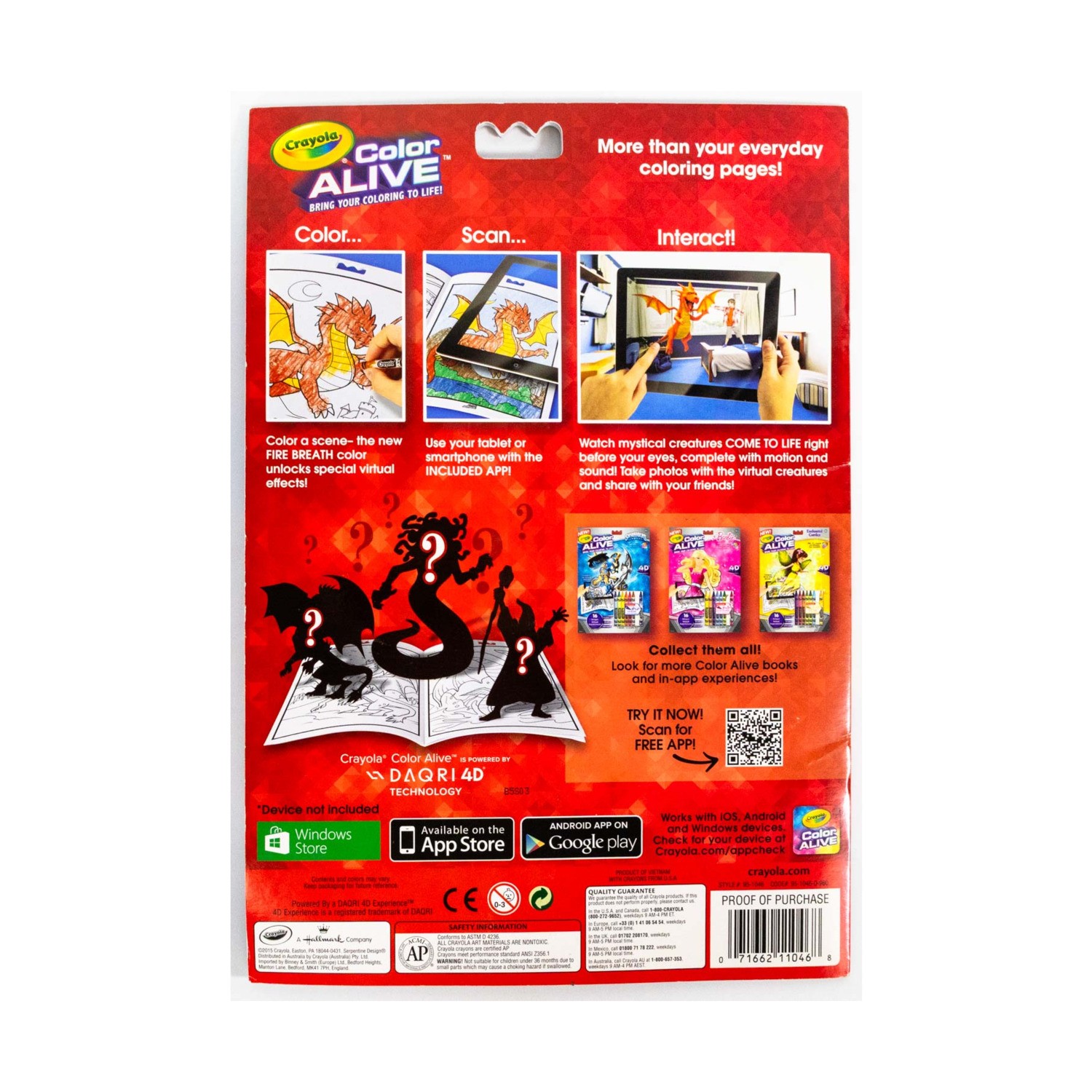 Crayola Toys - Building & Educational Mythical Creatures Coloring Book VG+