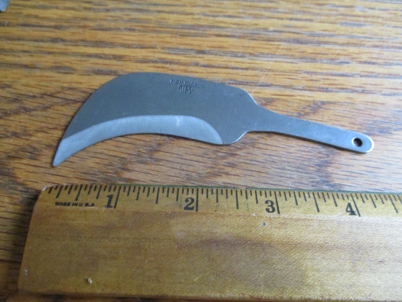 10 Carbon Steel Hawk Bill Knife Blade Blank Blank's NOS Colonial Knife USA