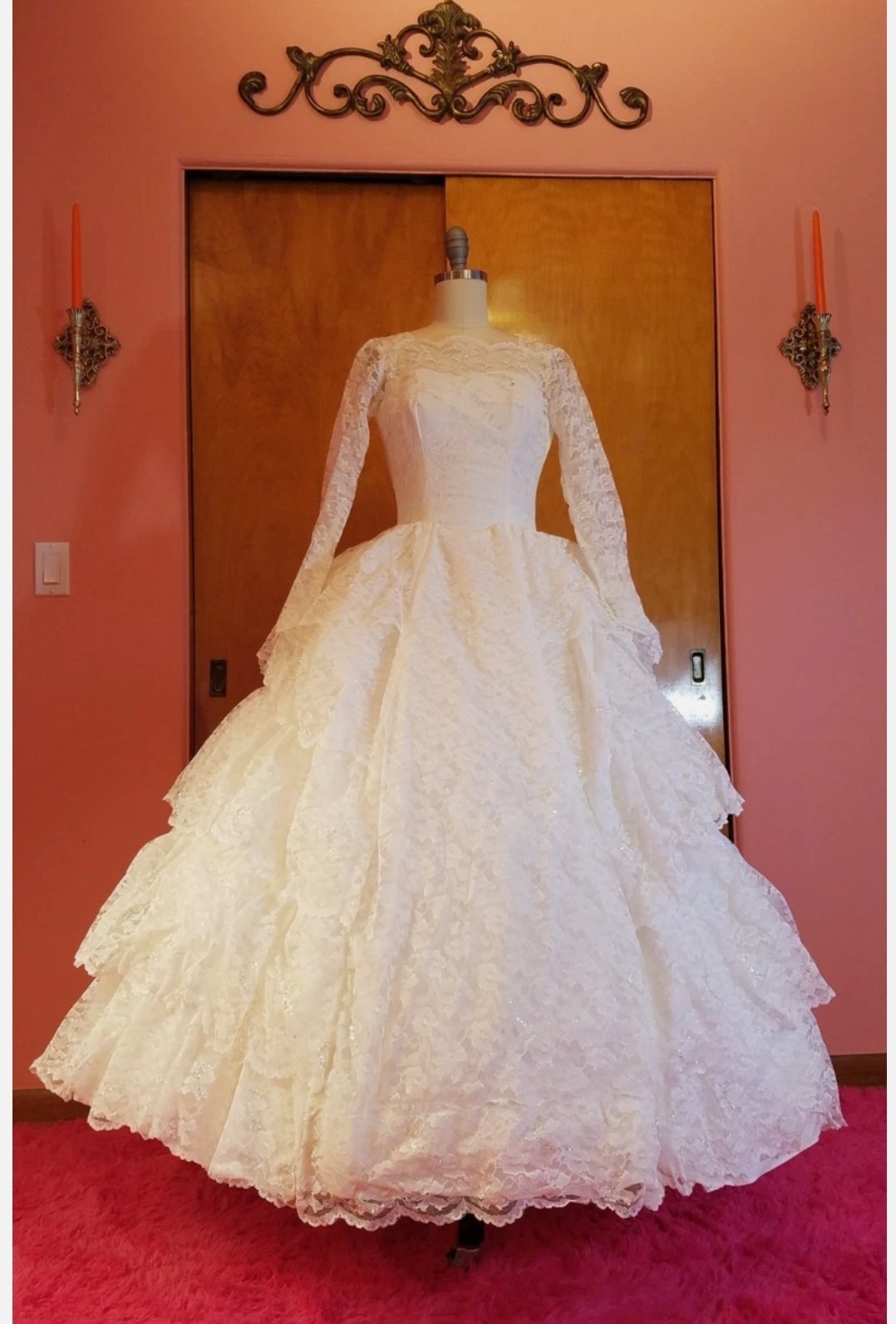 1950s Vintage White Tulle Petticoat Skirt -Hoops & Crinolines by Merry Modes