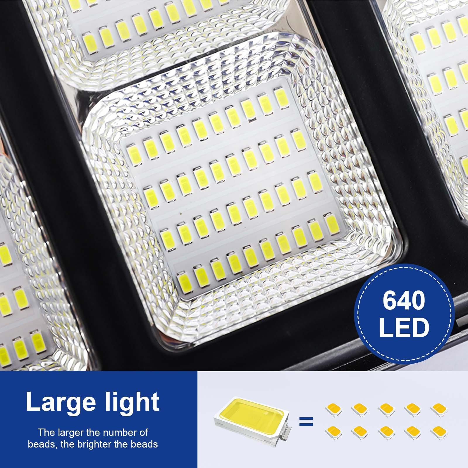 2PCS 990000000LM 1000W Watts Commercial Solar Street Light Parking Lot Road Lamp