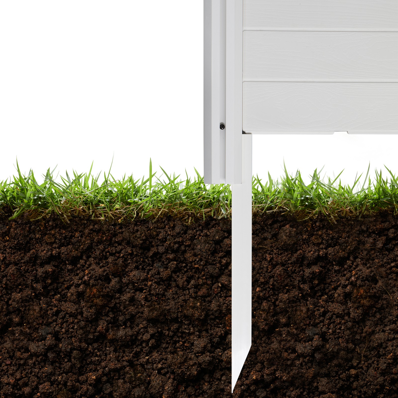 47.2"W X 45.6"H Vinyl Privacy Screen (2-Pcs) Weather Resistant Fence Panel Set