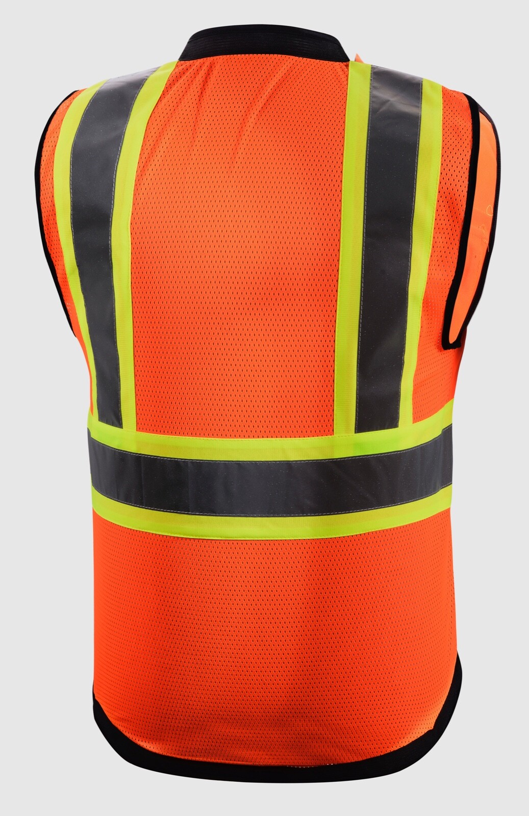 Surveyor Black/ Orange Two Tones Safety Vest, ANSI/ ISEA Photo ID Pocket