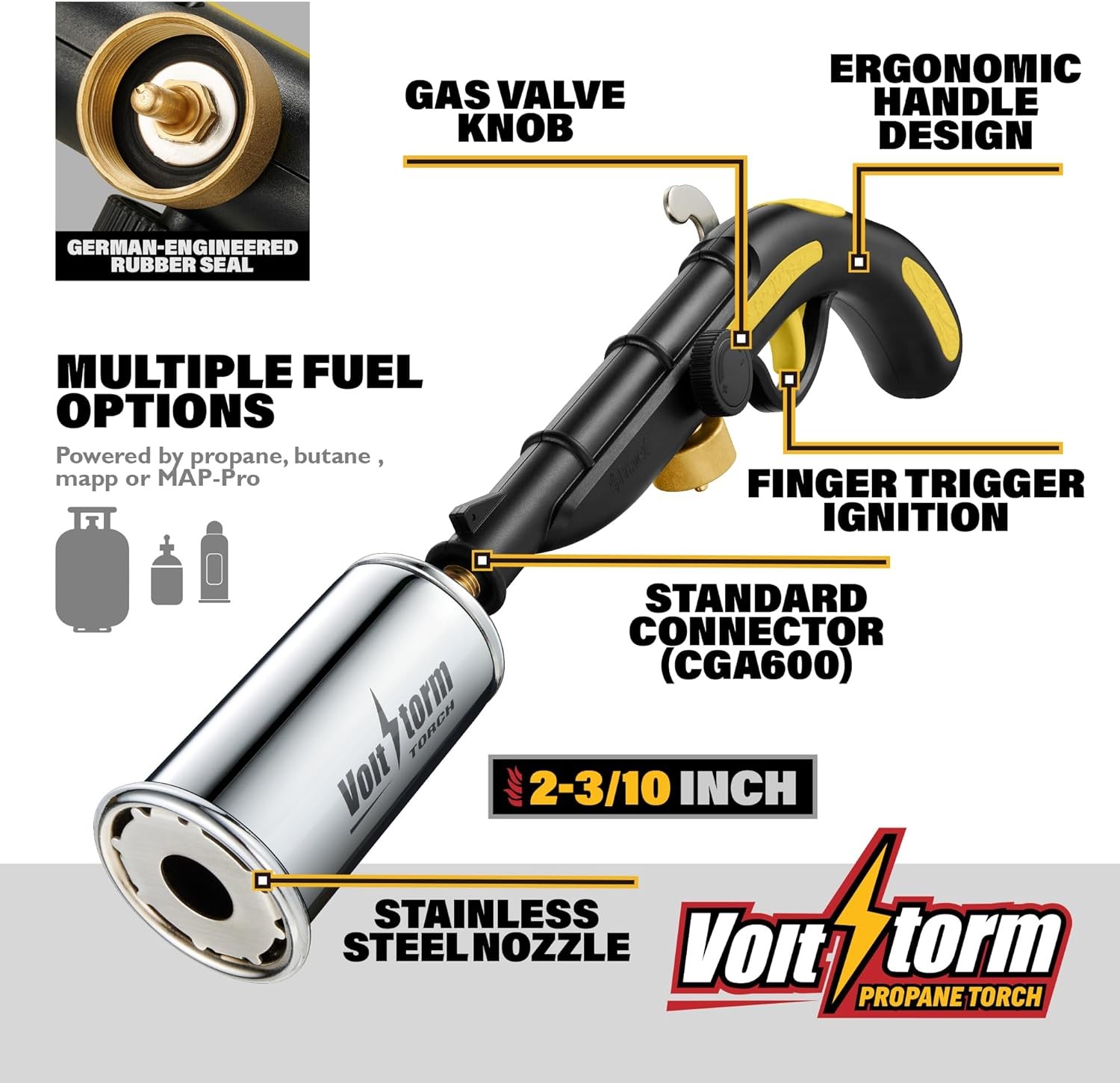 Propane Cooking Torch Grill Gun& Culinary Kitchen Blow Torch Charcoal Torch