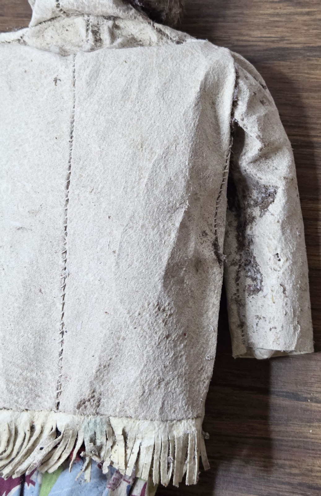 Antique Inuit Handmade Cloth Doll Fur Parka Sealskin Arctic Alaska Native Eskimo